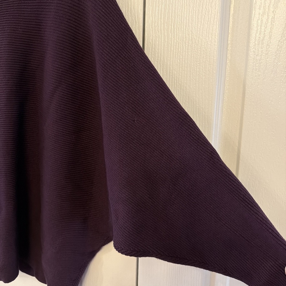 Philosophy Women's Sweater 2X Deep Purple Ribbed Dolman Sleeve Knit Pullover - Picture 7 of 13